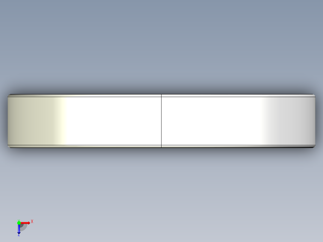 完整的公制6200-2RS，双密封轴承库SolidWorks和Step模型俯视图