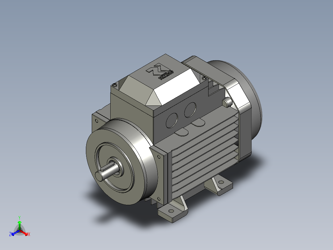 IMB3H56-90通用电机YS-711-2-B3正等轴测图