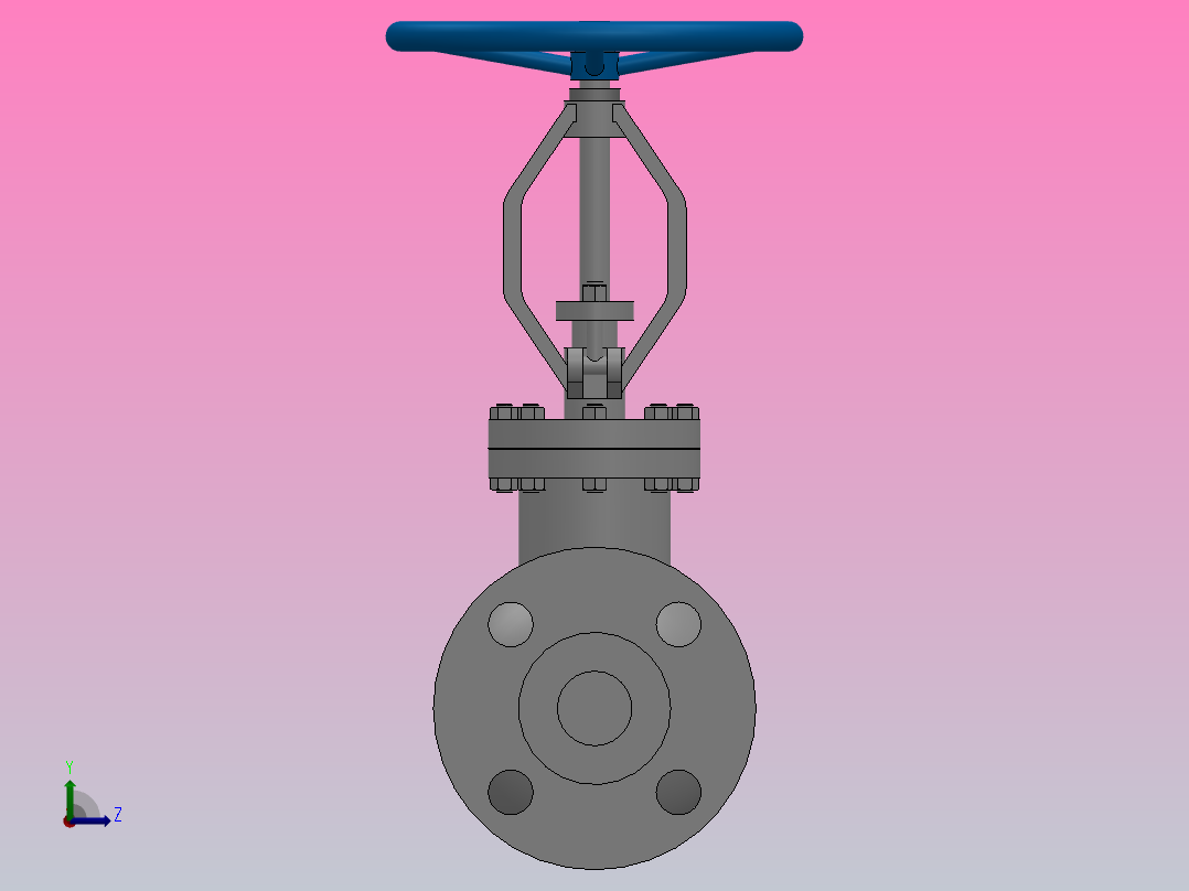 美标截止阀[150LB-DN25美标截止阀]左视图