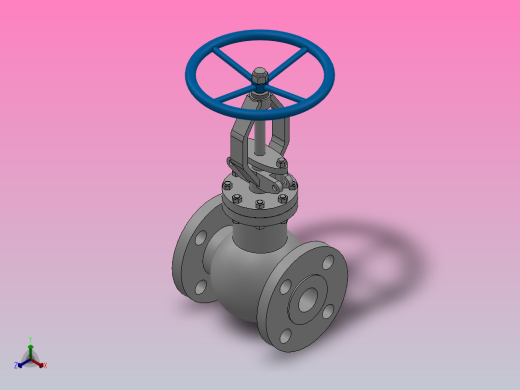 美标截止阀[150LB-DN25美标截止阀]正等轴测缩略图