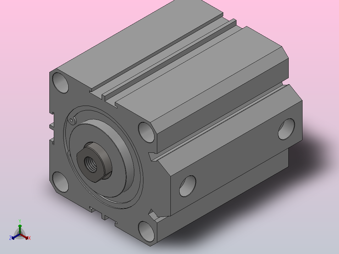 SDA系列薄型气缸[SDA 63×50S]主视图