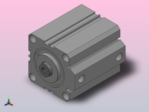 SDA系列薄型气缸[SDA 63×50S]正等轴测缩略图