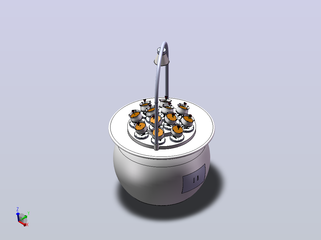 智能花盆模型正等轴测图