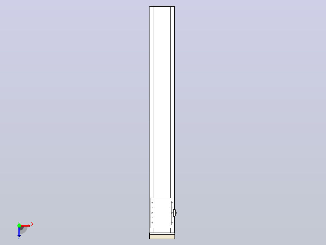 滚珠丝杠直线轴带导轨全封闭TPA-HCR-202D-2510C-L1500-MP-Y-P75-N3俯视图
