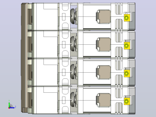 NB8-63H 4P小型断路器三维模型202306左视缩略图