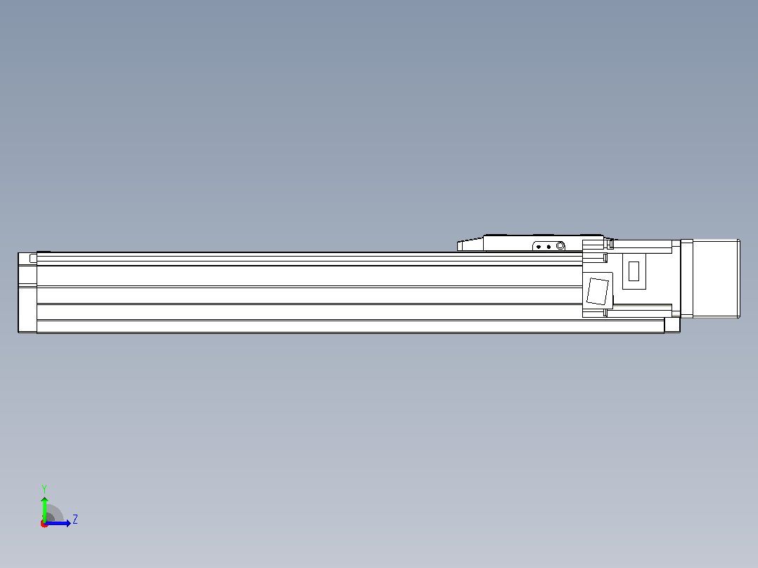 滚珠丝杠直线轴内置导轨TPA-GCR-80-1610C-L300-MR-M40-N3左视图