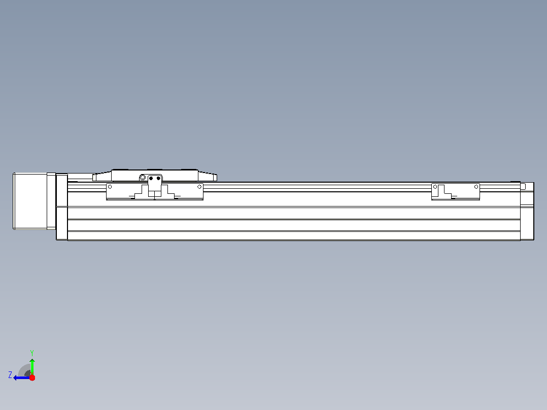 滚珠丝杠直线轴内置导轨TPA-GCR-80-1610C-L300-MR-M40-N3右视图