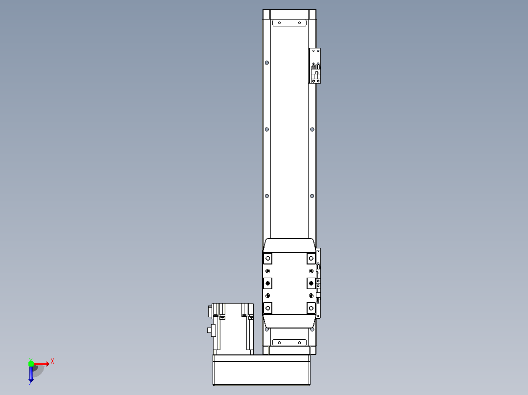滚珠丝杠直线轴内置导轨TPA-GCR-80-1610C-L300-MR-M40-N3俯视图