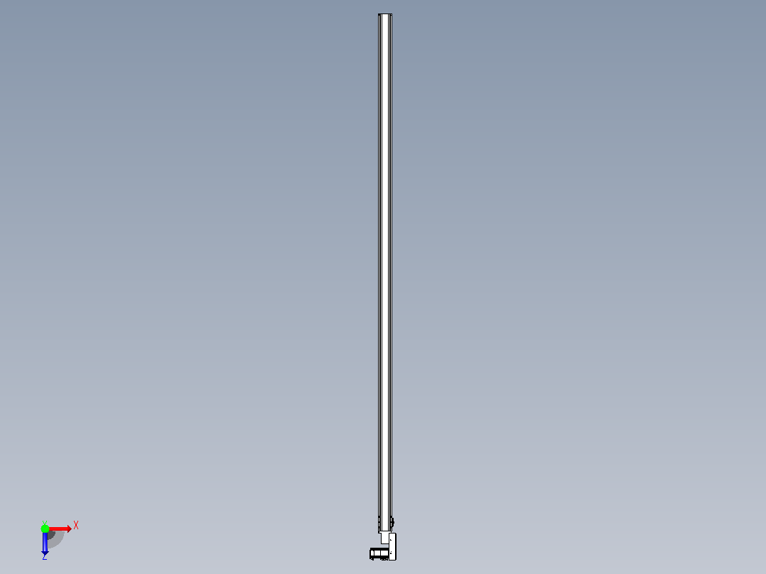 皮带直线轴半封闭可选导轨TPA-HNB-85S-90-L3000-MR-C-P20-N3俯视图