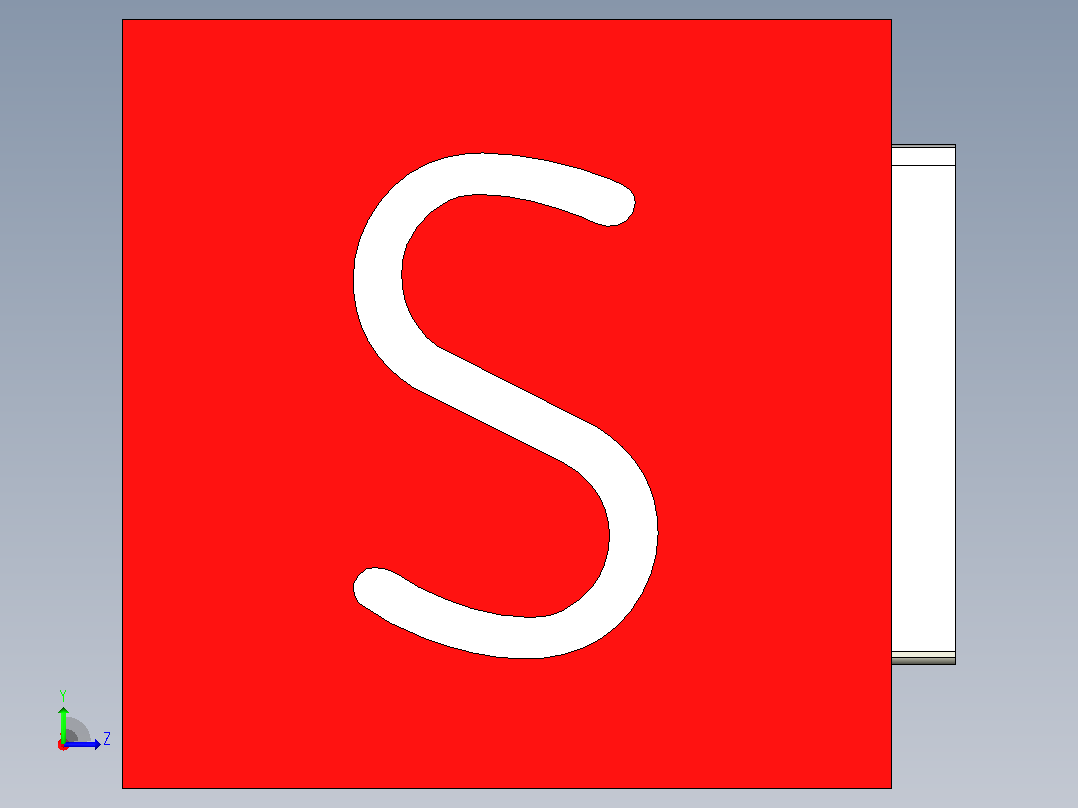 SOLIDWORKS 玩具镇纸（3D模型）左视图