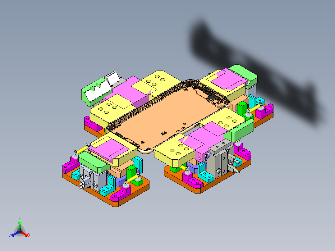 Phone手机中心定位夹具step
