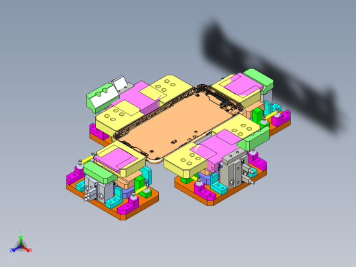 Phone手机中心定位夹具step