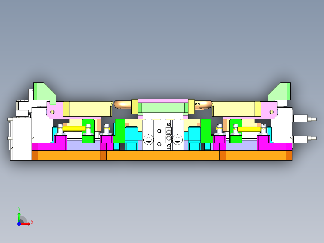 Phone手机中心定位夹具step前视图