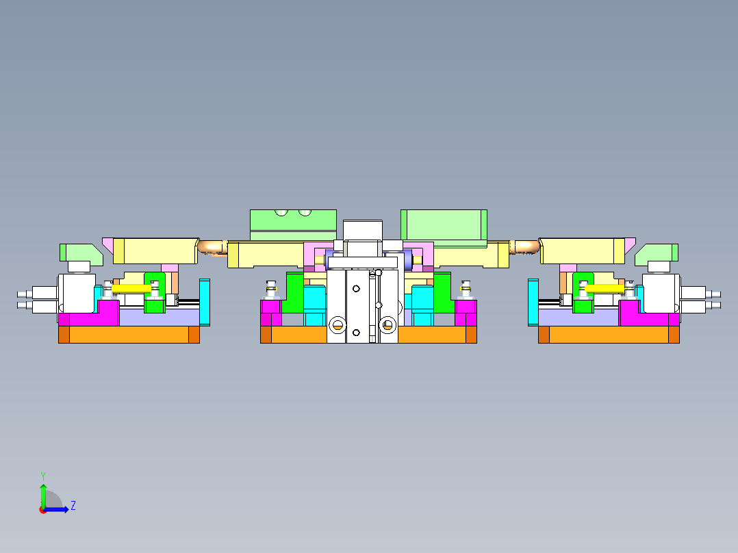 Phone手机中心定位夹具step左视图