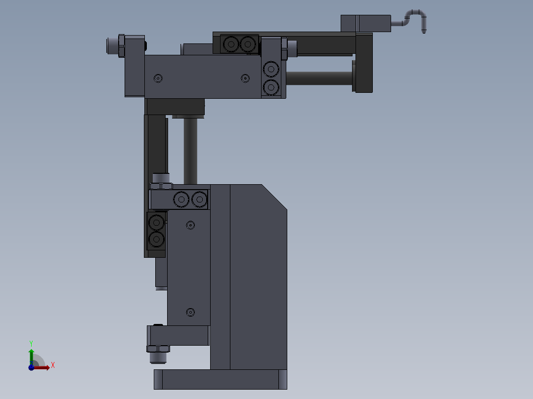 拉力检测机构sw23可编辑前视图