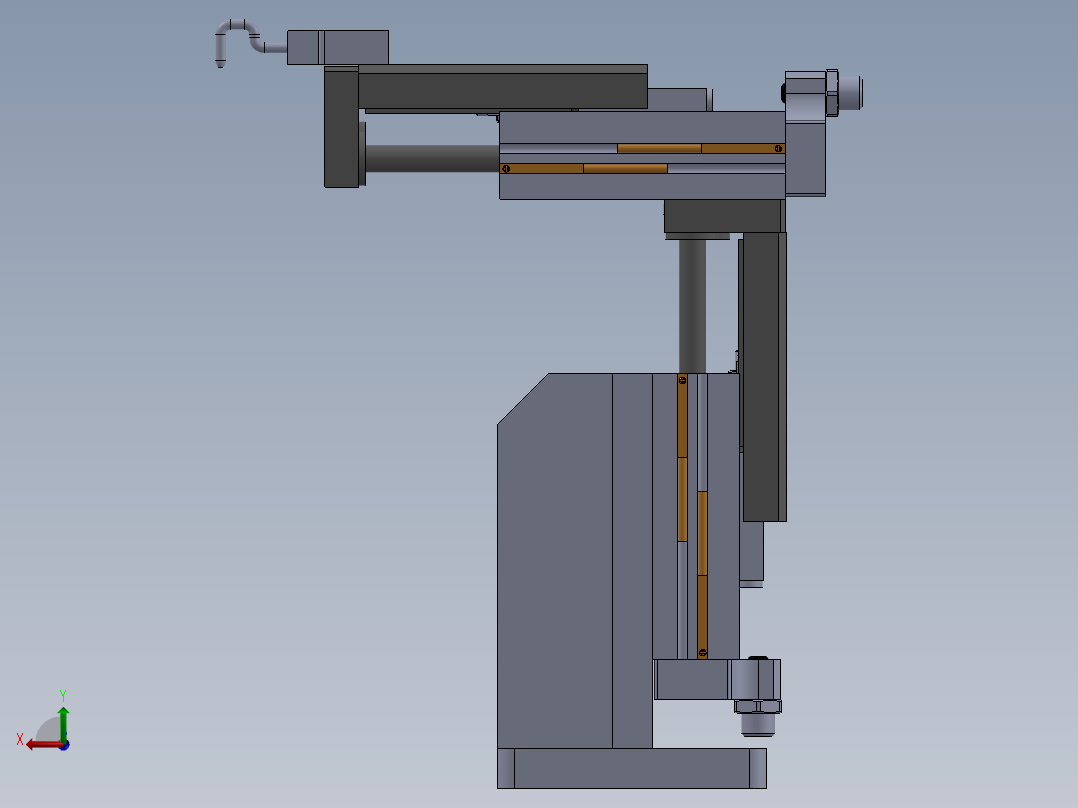 拉力检测机构sw23可编辑后视图