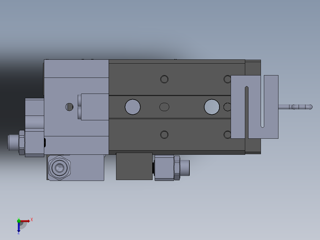 拉力检测机构sw23可编辑俯视图