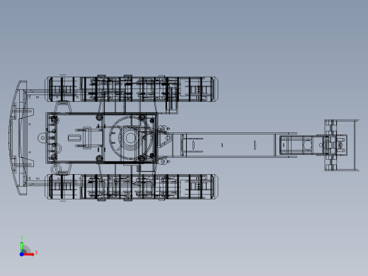 挖掘机三维模型前视缩略图