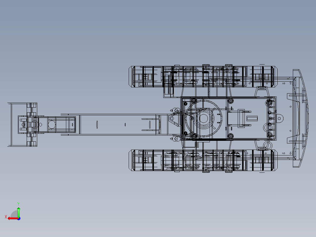 挖掘机三维模型后视图