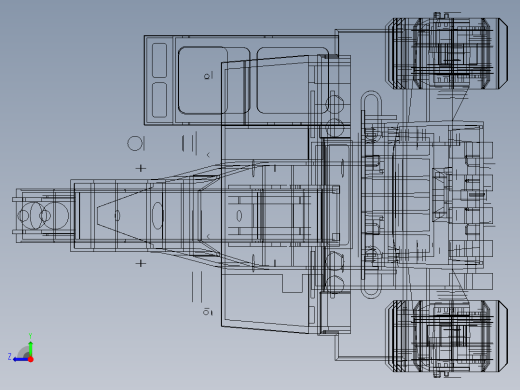 挖掘机三维模型右视缩略图