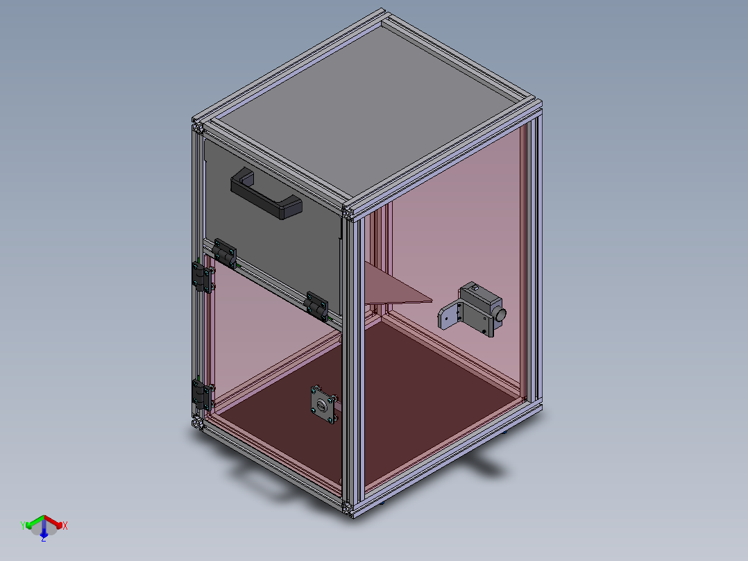SOLIDWORKS 铝框工作桌设计