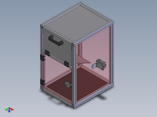 SOLIDWORKS 铝框工作桌设计