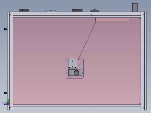 SOLIDWORKS 铝框工作桌设计右视缩略图