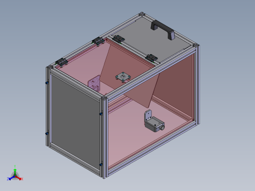 SOLIDWORKS 铝框工作桌设计正等轴测缩略图