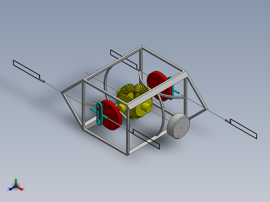 圆锥齿轮方向转换多用途机SW2015正等轴测图