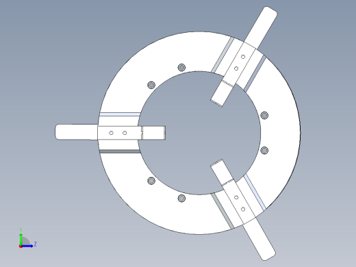 600标准卡盘三维模型左视缩略图
