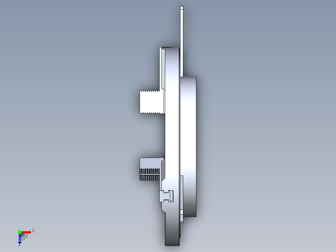 600标准卡盘三维模型俯视图