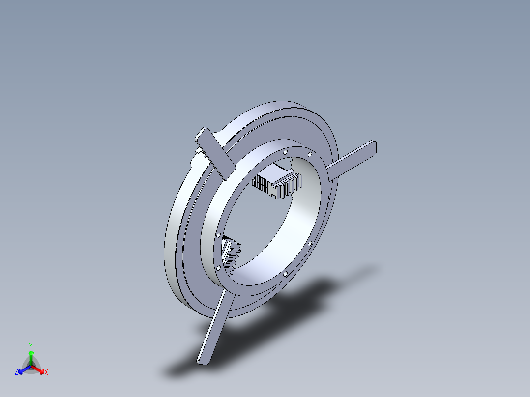 600标准卡盘三维模型正等轴测图