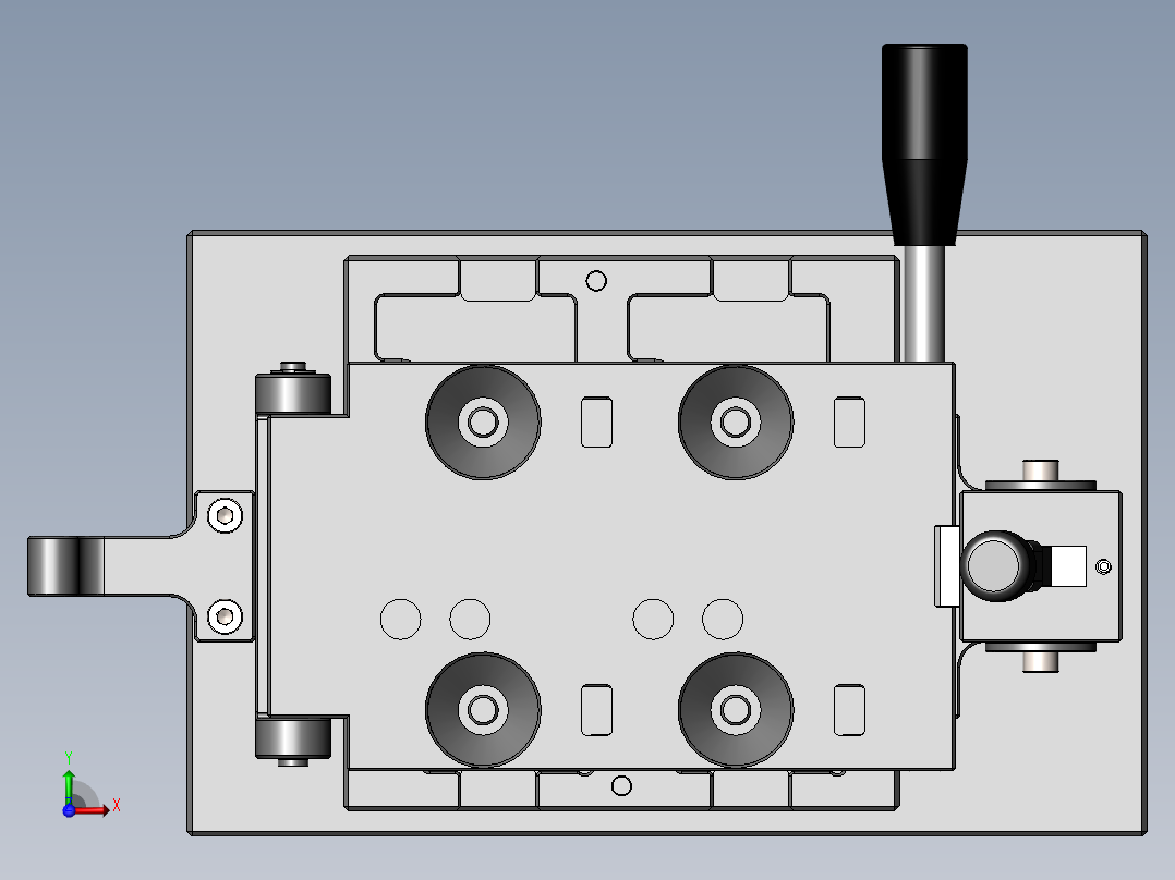锁附定位治具前视图