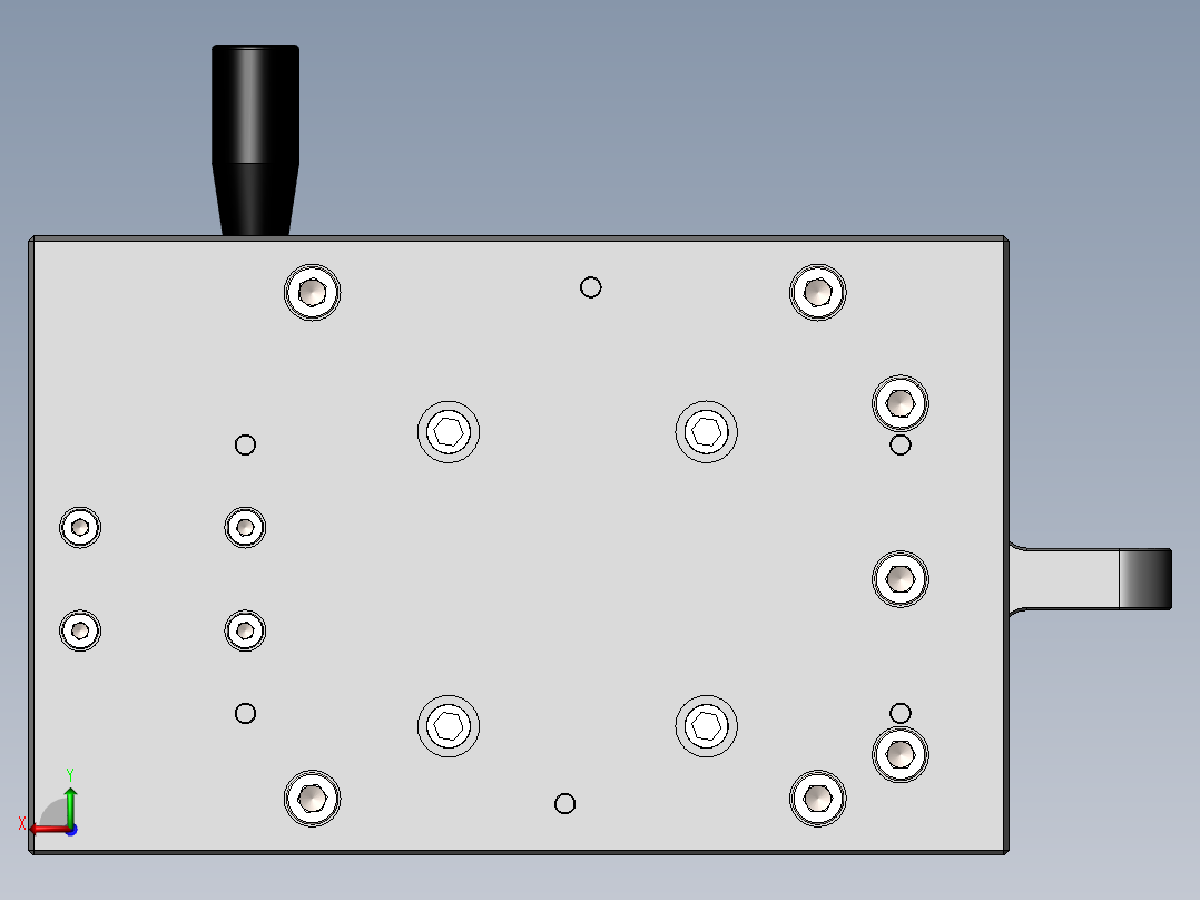 锁附定位治具后视图