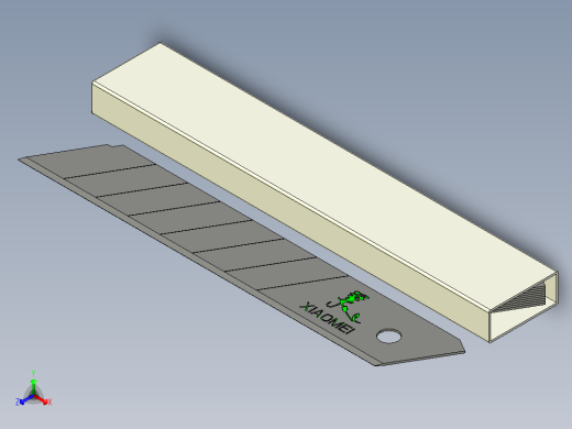 壁纸刀三维proe图主视缩略图