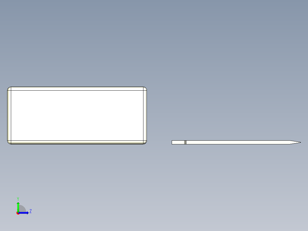 壁纸刀三维proe图左视图