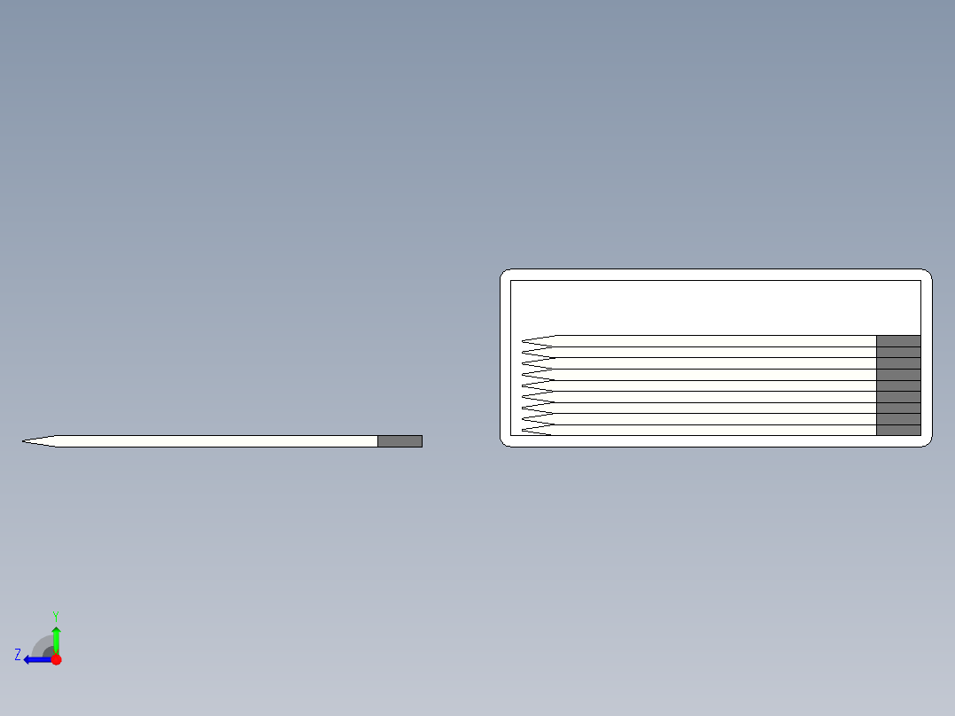 壁纸刀三维proe图右视图