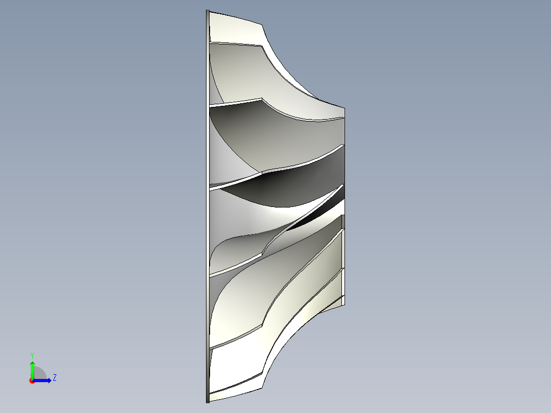 涡轮 叶片 涡扇 (5)左视图