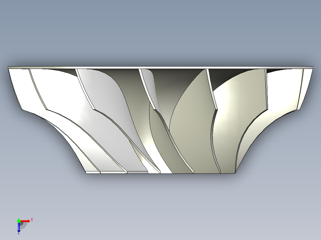 涡轮 叶片 涡扇 (5)俯视图