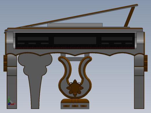 数码三角钢琴前视缩略图