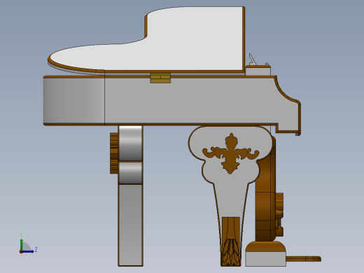 数码三角钢琴左视缩略图