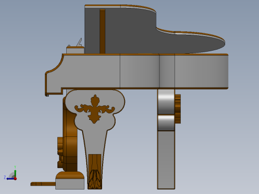 数码三角钢琴右视缩略图