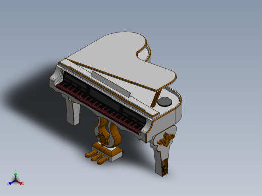 数码三角钢琴正等轴测缩略图