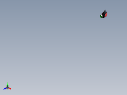 自复位按钮（不带灯）YW1B-M1E10G（24V绿）正等轴测缩略图