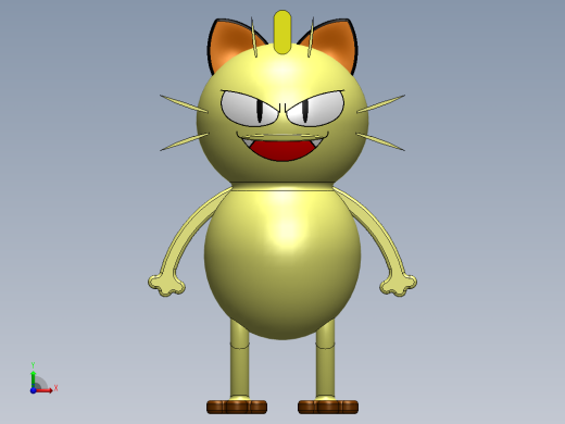 口袋妖怪-喵喵前视缩略图