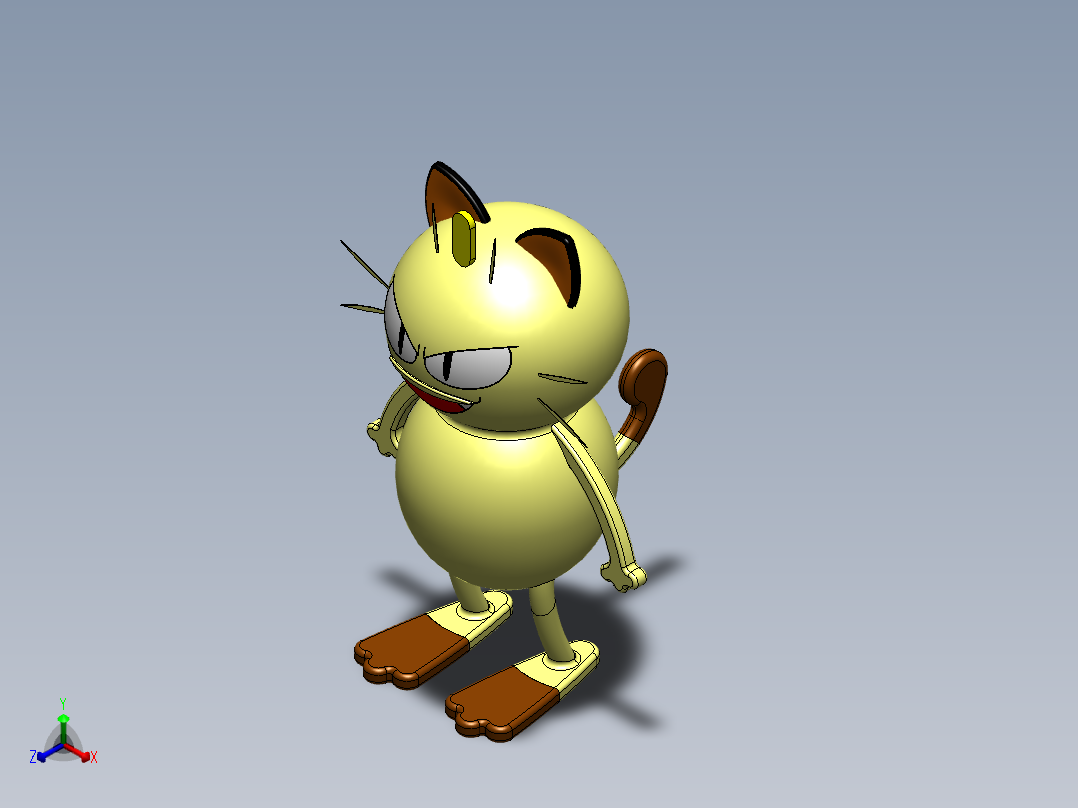 口袋妖怪-喵喵正等轴测图