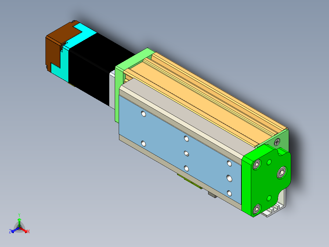 威洛博LES小滑台LES16-Lxx-S50-BC主视图