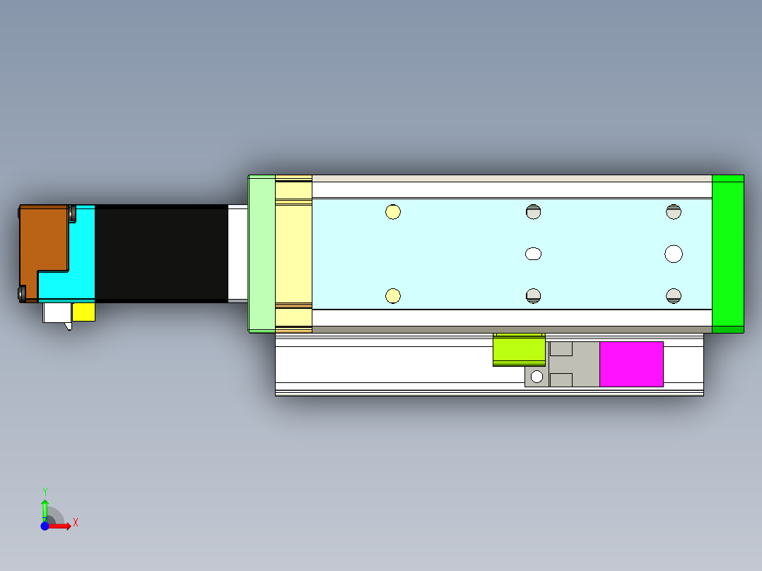 威洛博LES小滑台LES16-Lxx-S50-BC前视图