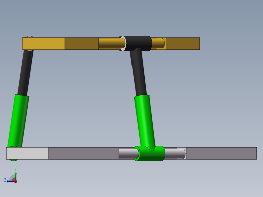 简易并联机构装配及运动仿真右视缩略图