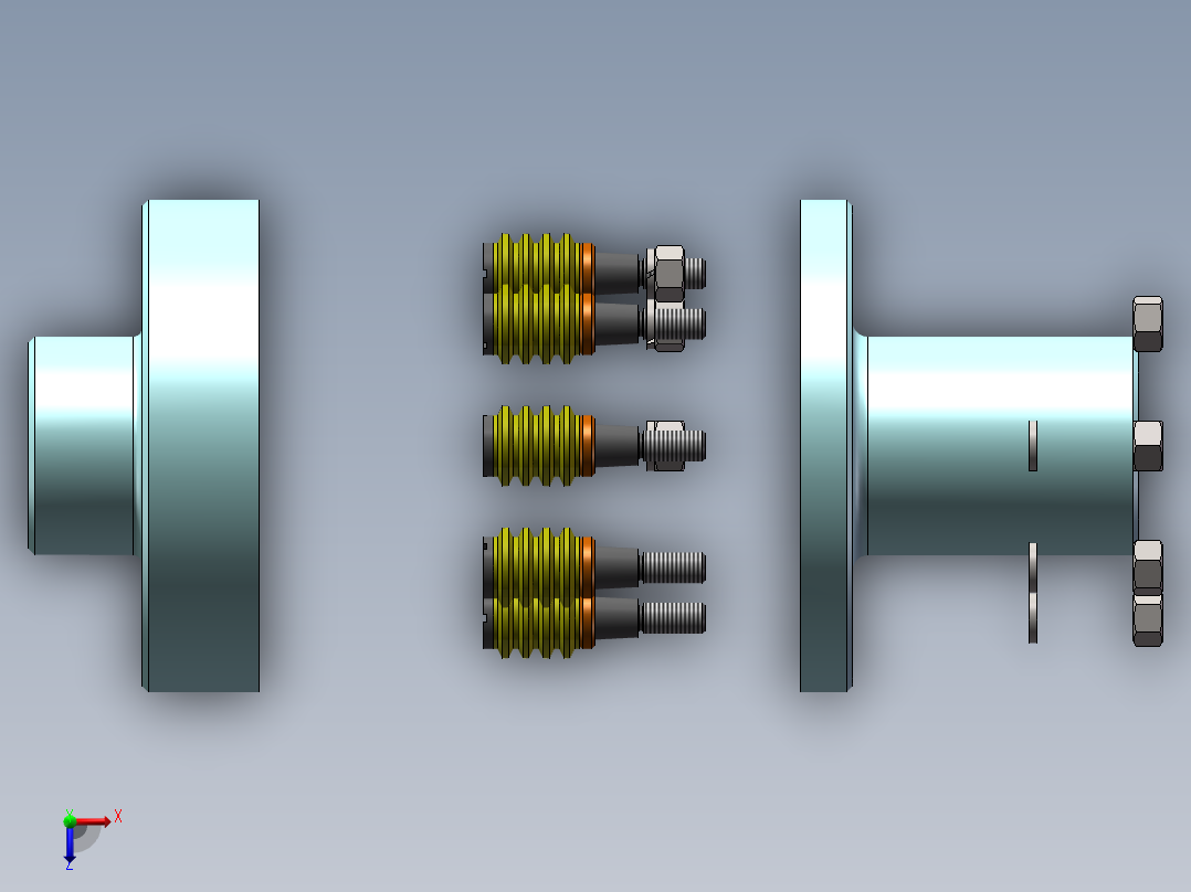 国标弹性套柱销联轴器所有规格(部分含制造图纸)197073===30俯视图